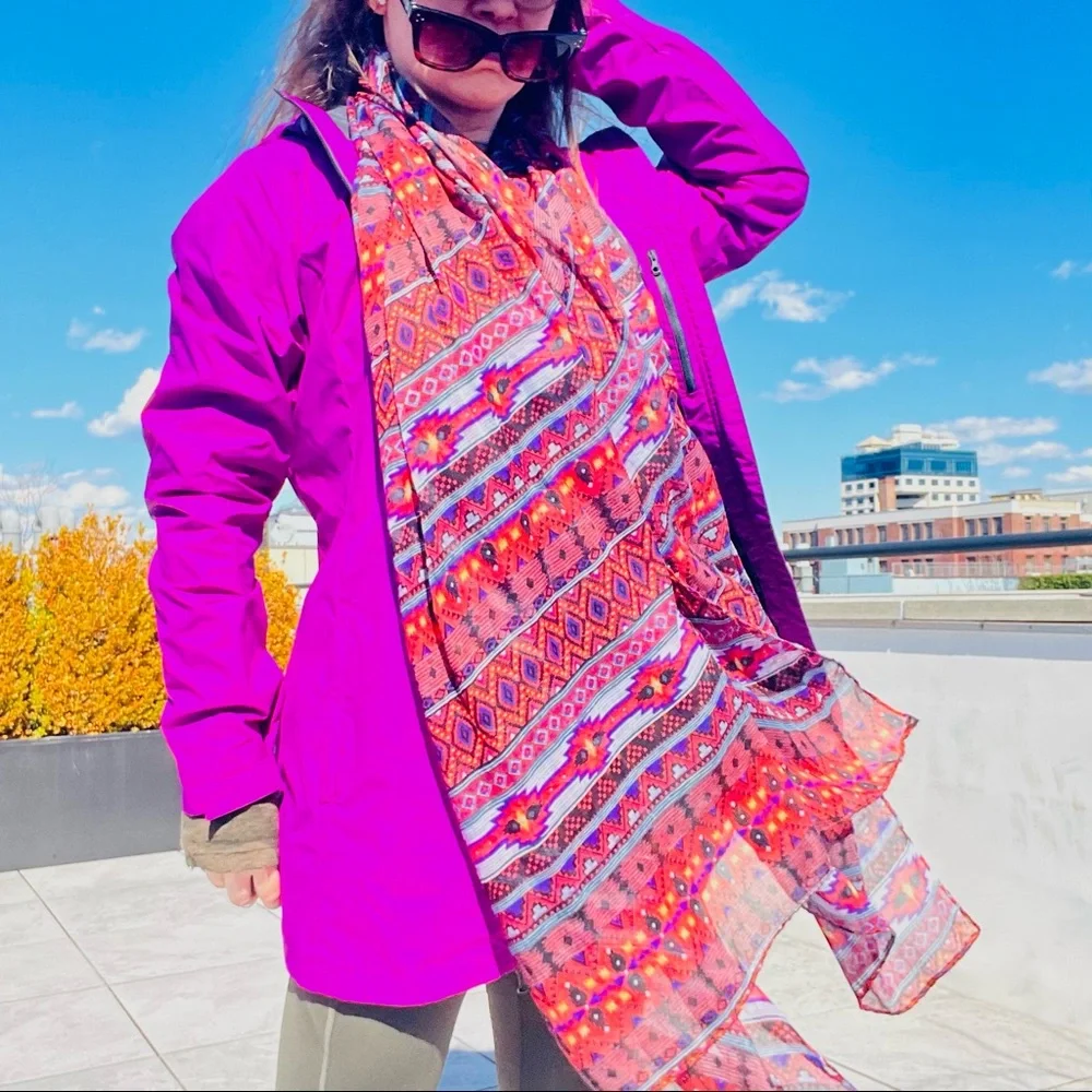 Anthro Western Tribal Hippi Patchwork Pattern Blanket Scarf